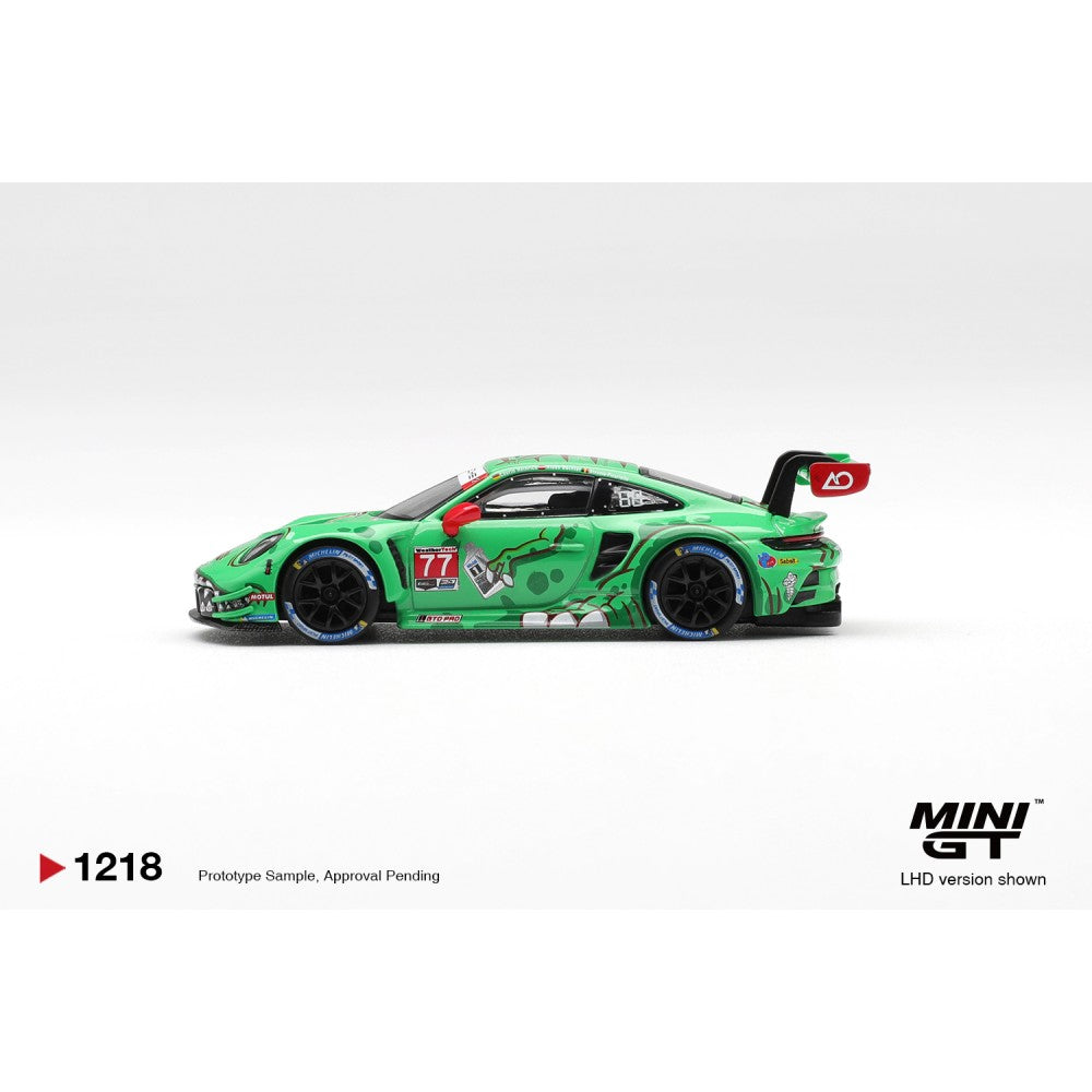 Pre-Order – Porsche 911 GT3 R (992) No.77 Ao Racing 2025 IMSA Sebring 12 Hrs Class Winner (LHD) 1:64 Mini GT Model Car (MGT01218-L) Stocks Due Aug / Sept 2026