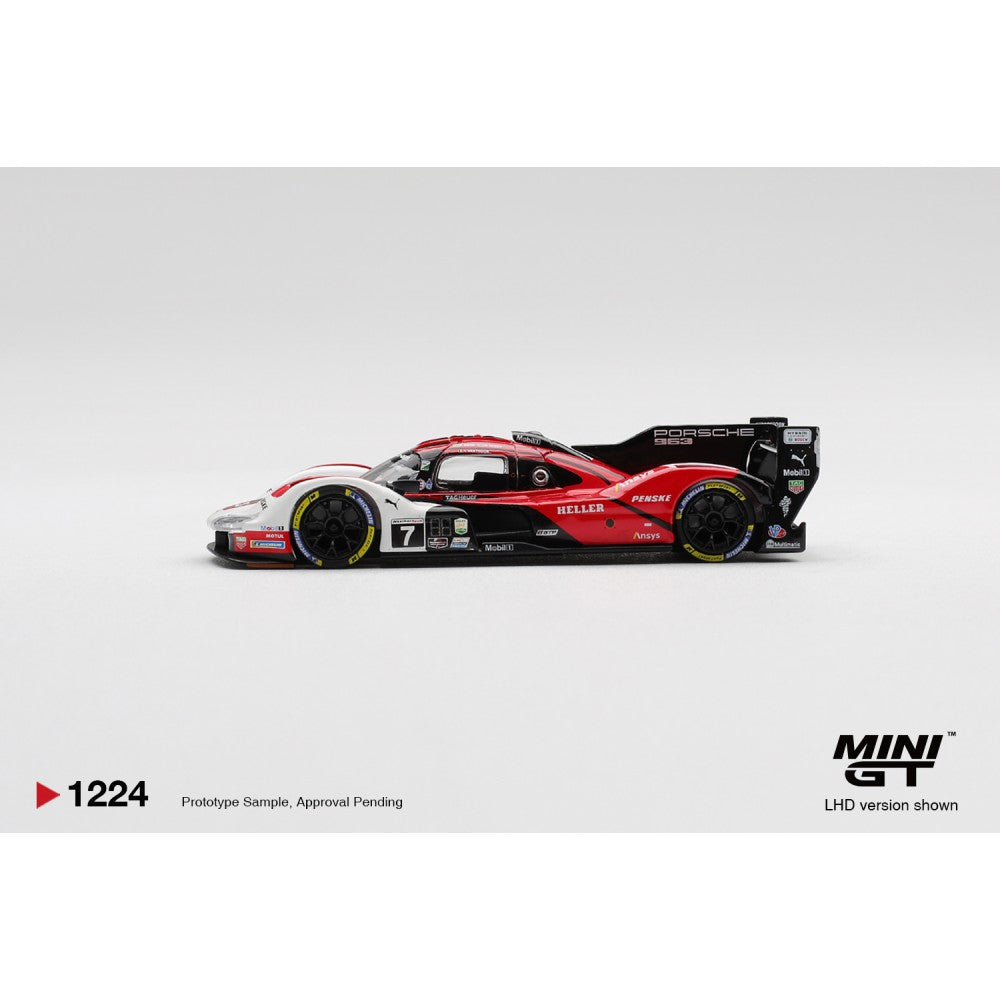Pre-Order – Porsche 963 No.7 Porsche Penske Motorsport 2025 IMSA Daytona 24 Hrs Winner (LHD) 1:64 Mini GT Model Car (MGT01224-L) Stocks Due Nov / Dec 2026