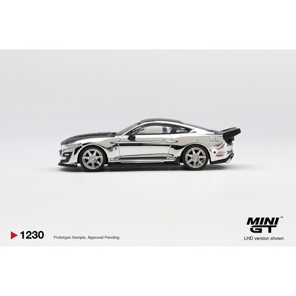 Pre-Order – Shelby GT500 Dragon Snake Concept Chrome Silver (LHD) 1:64 Mini GT Model Car (MGT01230-L) Stocks Due Feb / Mar 2027