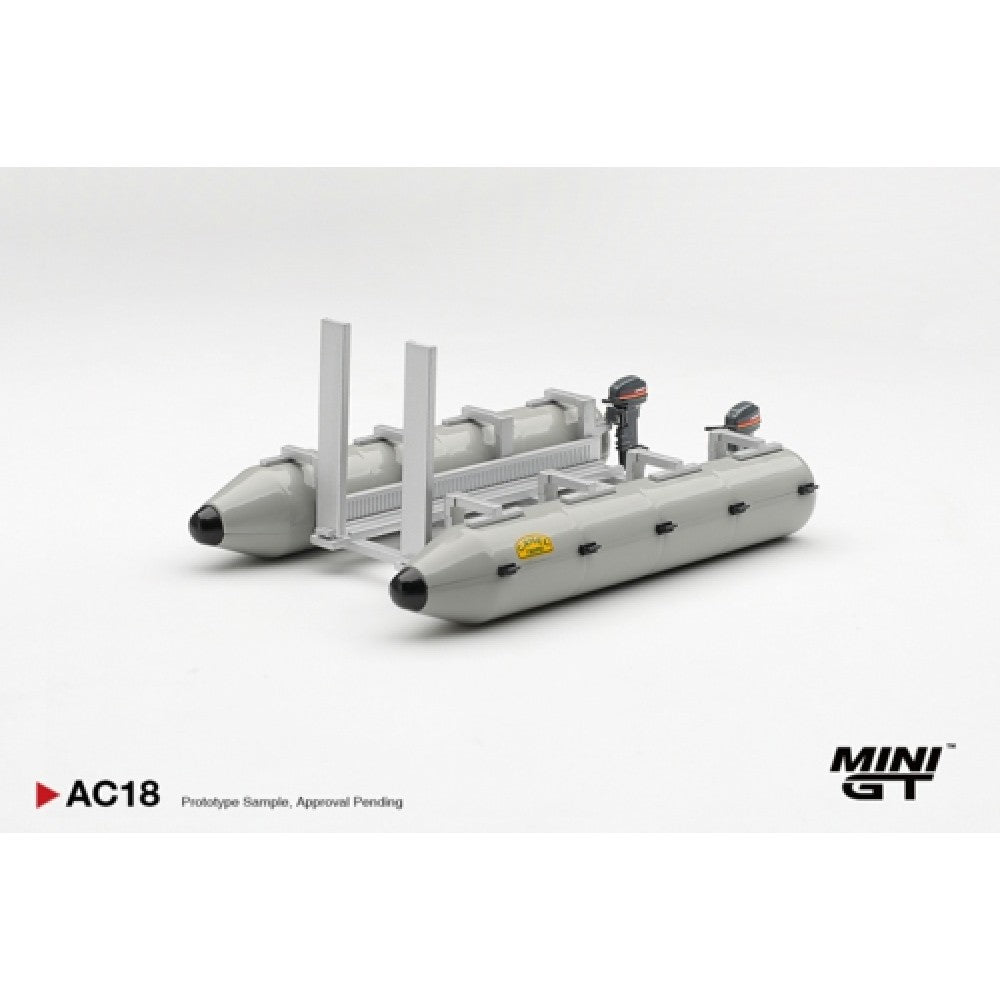 Pre-Order – Camel Trophy Pontoon Raft (Plastic And Alloy) MGTAC18 Stocks Due Jan / Feb 2027 1:64 Mini GT Diecast Model