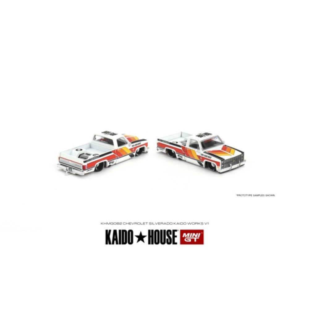 1/64 MINI GT MGTKHMG082 CHEVROLET SILVERADO KAIDO WORKS V1