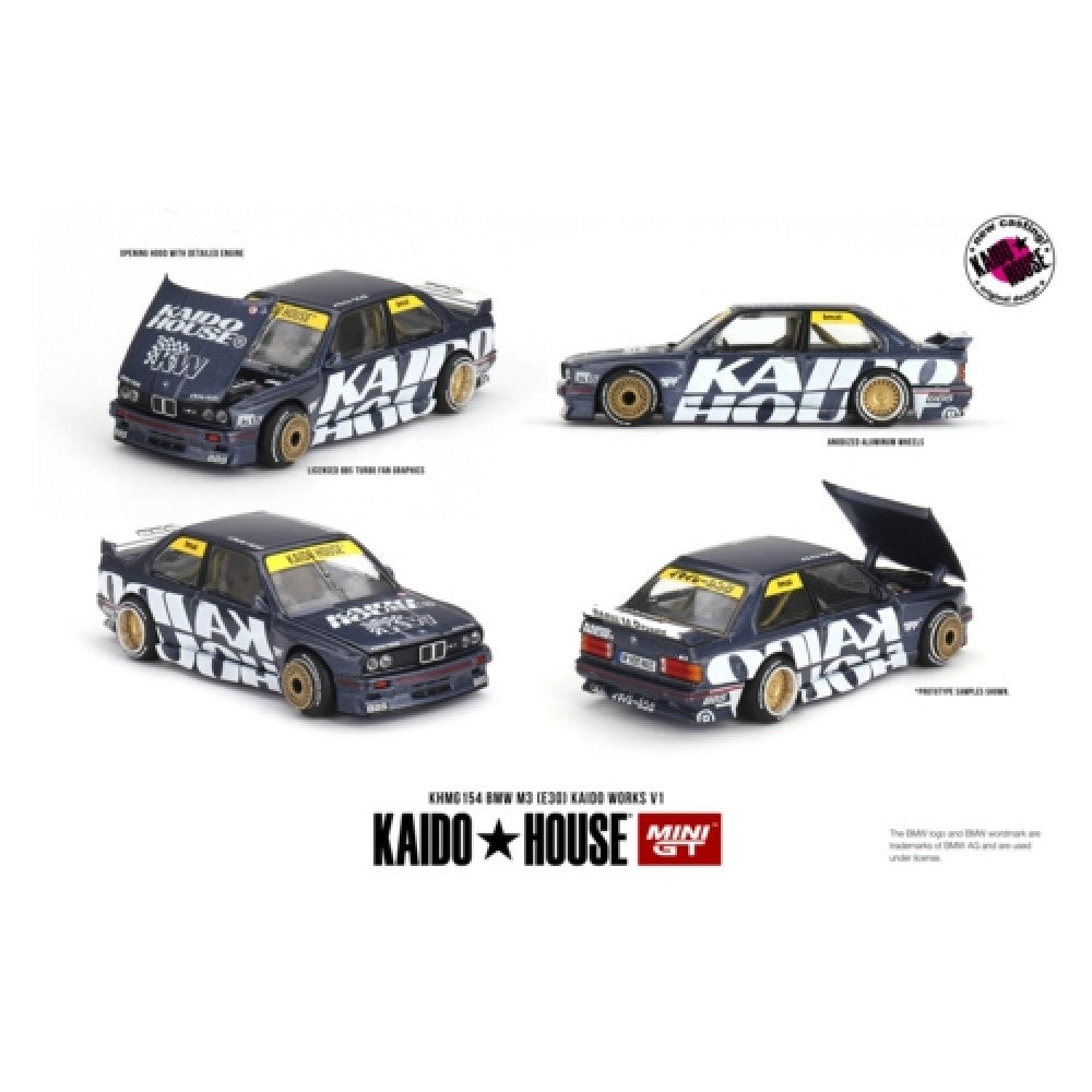 1:64 MINI GT MGTKHMG154 BMW M3 (E30) KAIDO WORKS V1