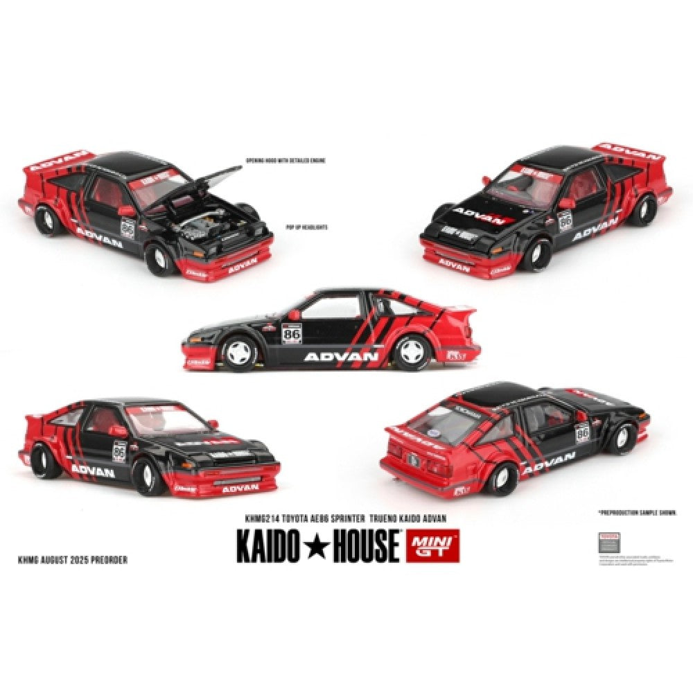 PRE ORDER STOCKS DUE JANUARY / FEBRUARY 2026 1:64 MINI GT MGTKHMG214 TOYOTA AE86 SPRINTER TRUENO KAIDO ADVAN