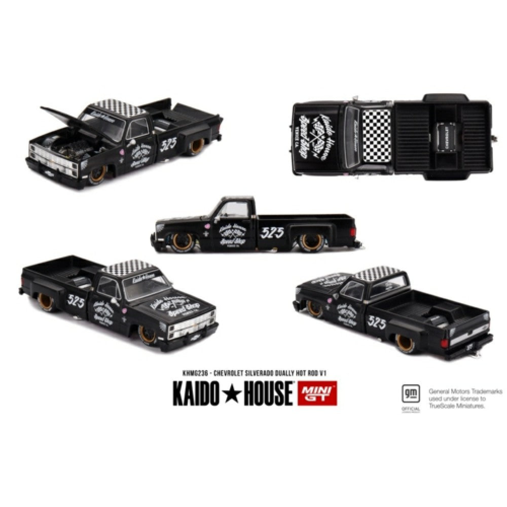 Pre-Order - 1:64 MINI GT Chevrolet Silverado Dually Hot Rod V1 MGTKHMG236 Stocks Due May / Jun 2026