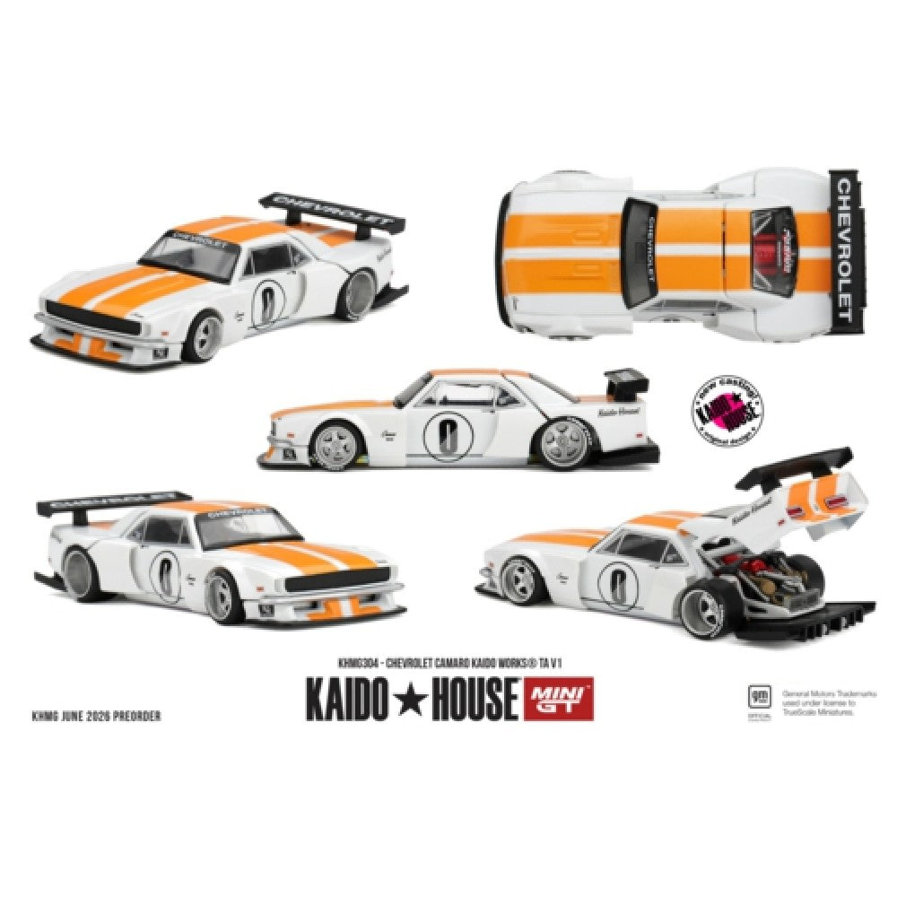 Pre-Order – Chevrolet Camaro Kaido Works Ta V1 1:64 Mini GT Model Car (MGTKHMG304) Eta March / April 2027 Stocks Due Aug / Sept 2026