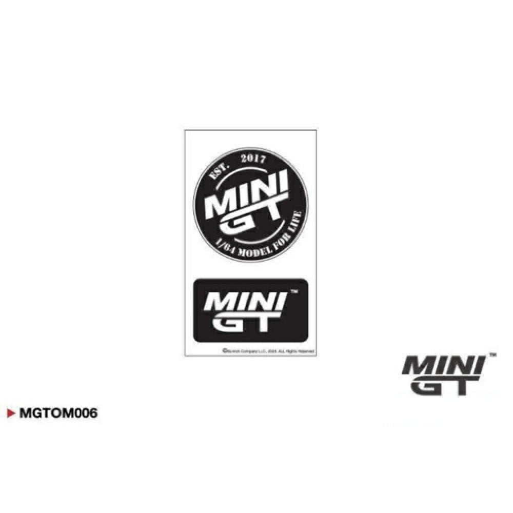 Available to Order – Black Logo Sticker Set (8x13.8cm) Mini GT Model (MGTOM006)