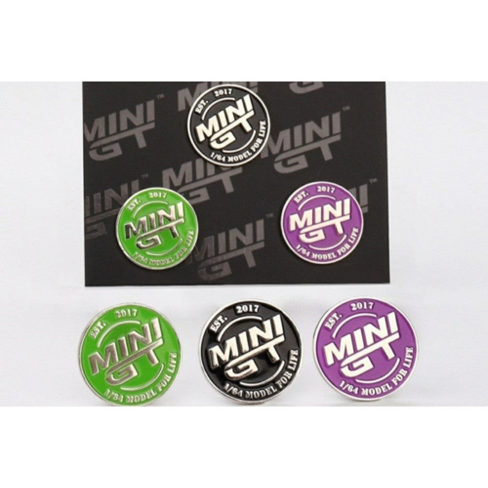 THIS ITEM IS AVAILABLE TO ORDER FROM OUR SUPPLIER - MINI GT MGTOM034 GT METAL EMBLEM SET - BLACK/PURPLE/GREEN
