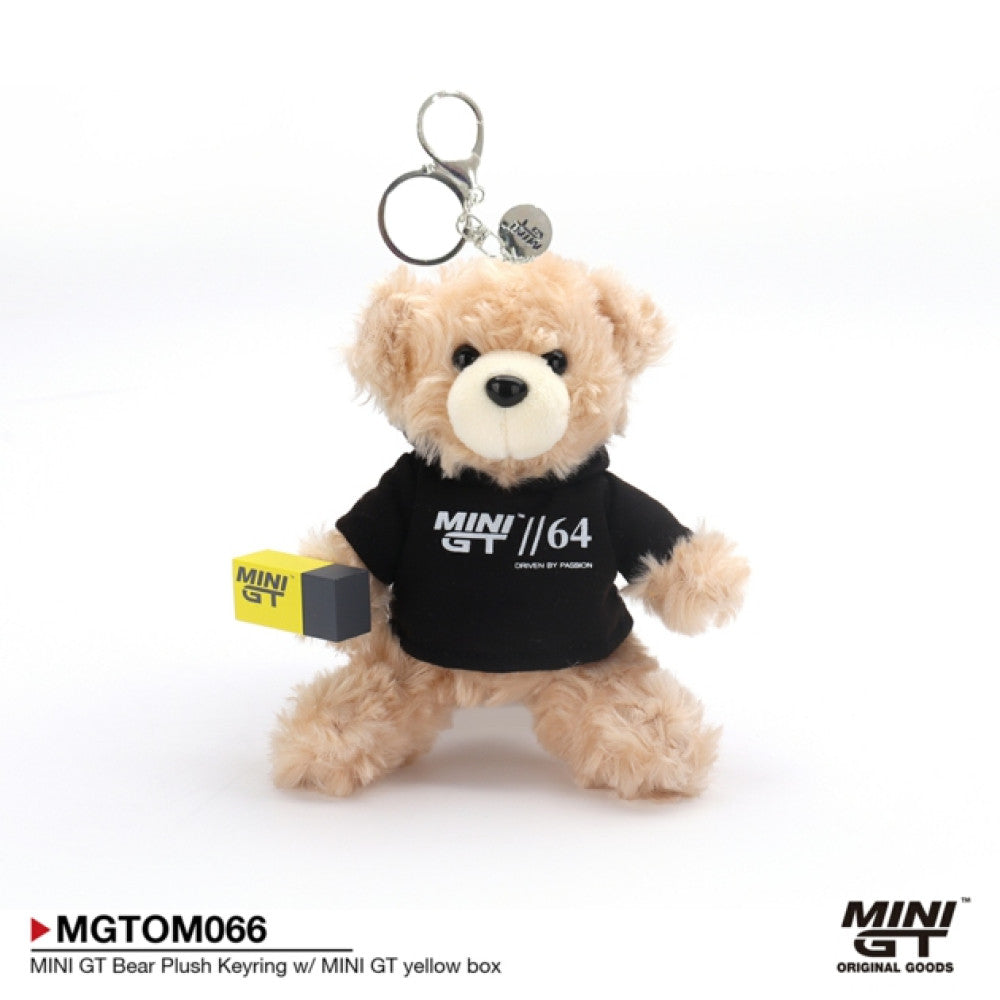 Available To Order – MGTOM066 - MINI GT BEAR PLUSH KEYRING W/MINI GT YELLOW BOX MINIGT Model (MGTOM066)