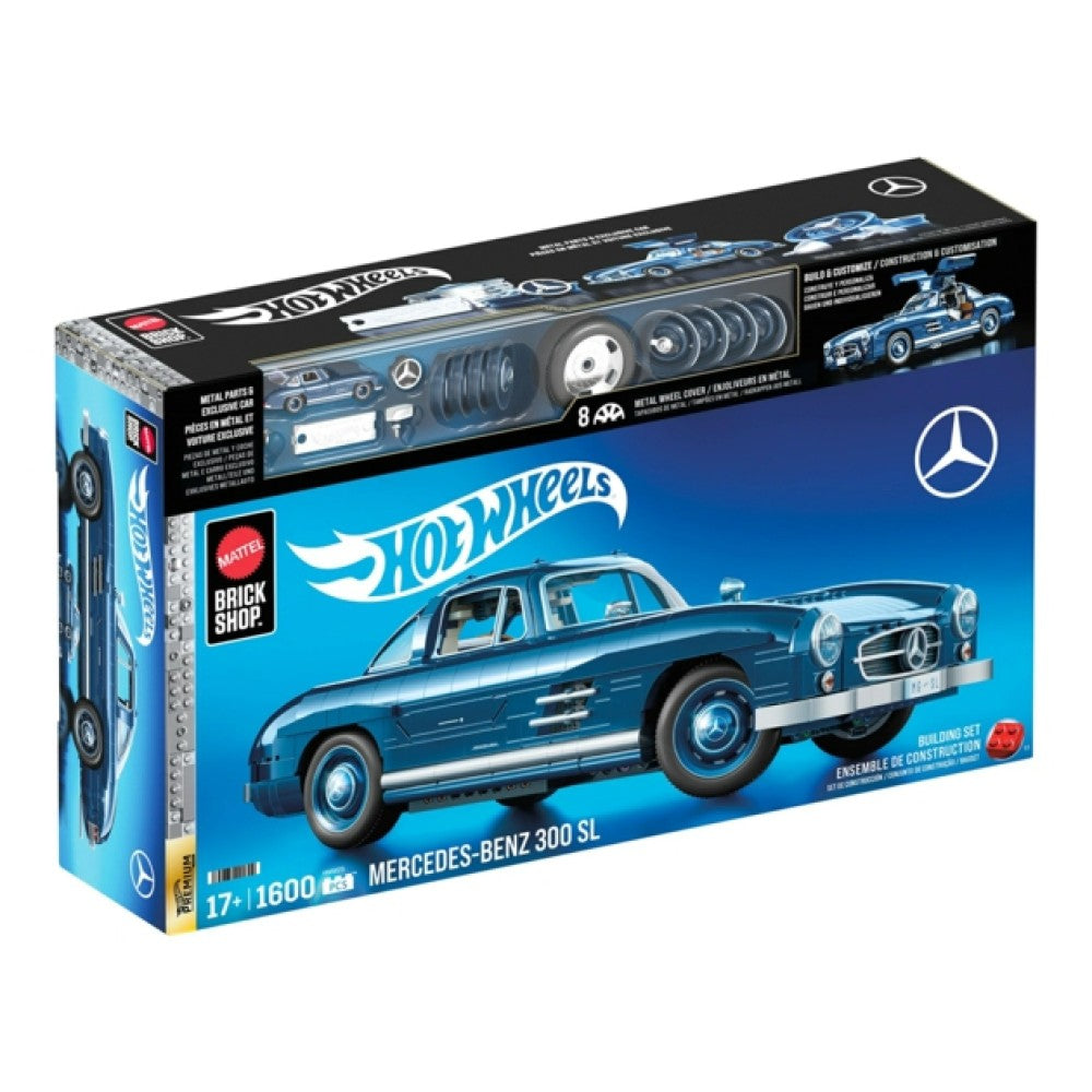 Available to Order – Hot Wheels Premium Mercedes-benz 300 SL (brick Shop) (approx 1/12 Scale) 1:12 Mattel Toys Model (MHWBSHWW25)