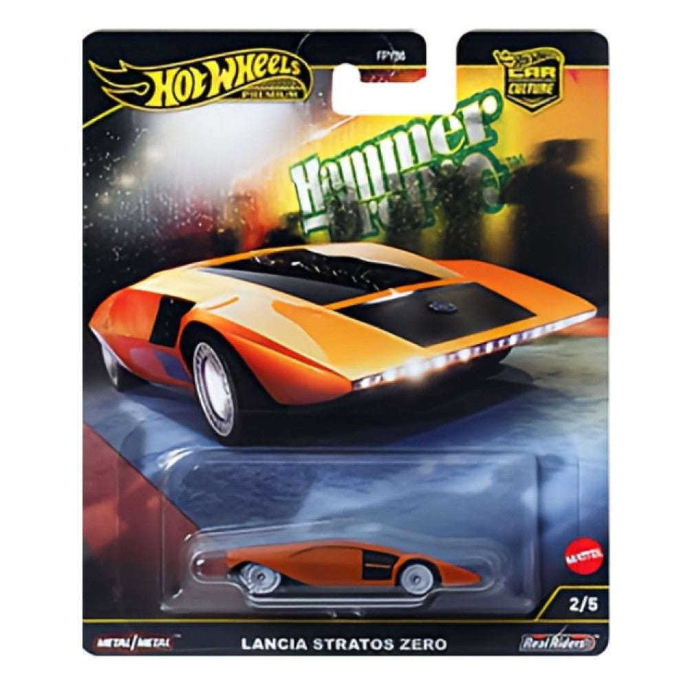 Available to Order from Supplier - 1:64 HOTWHEELS Premium Hammer Drops Lancia Stratos Zero 2/5 MHWFPY86-HRV77