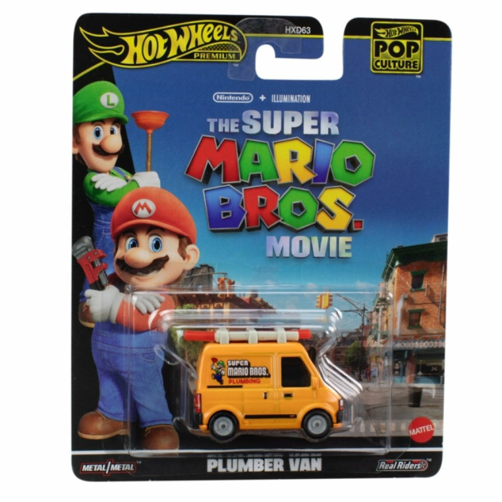 Available to Order – 1:64 Hotwheels Pop Culture The Super Mario Bros Movie Plumber Van (MHWHXD63-HXF03)