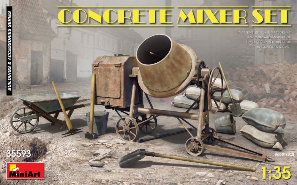 Available To Order – Concrete Mixer Set 1:35 (MIA 35593)