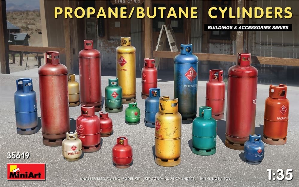 Available to Order – Propane / Butane Gas Cylinders 1:35 (MIA 35619)