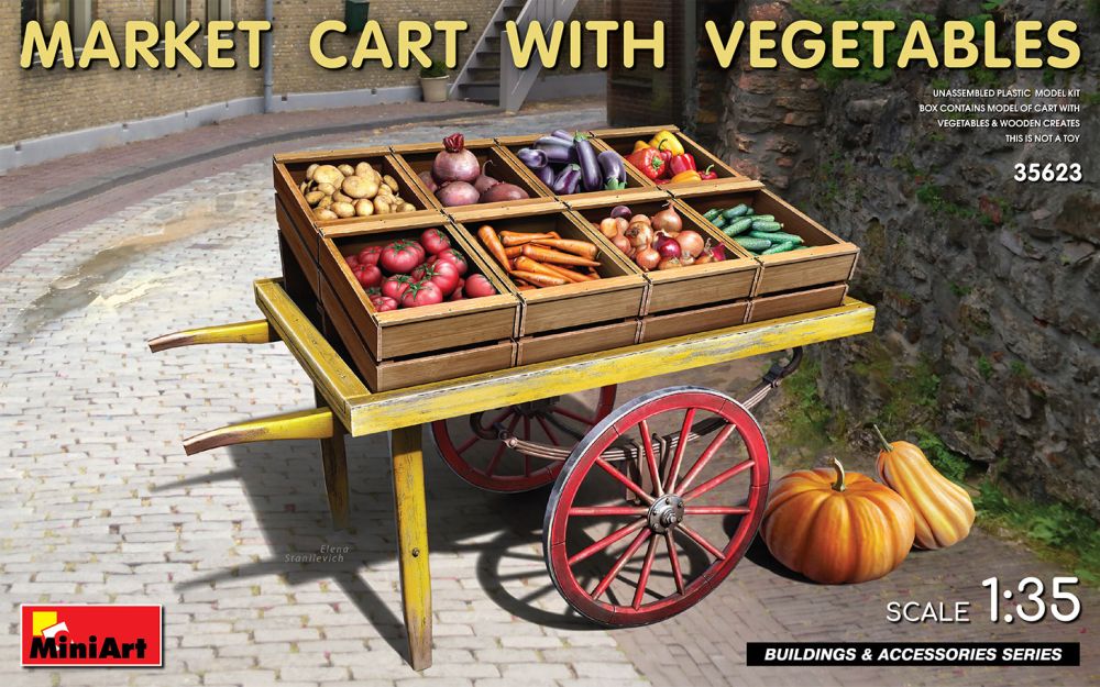 Available to Order – Market Cart With Vegetables 1:35 (MIA 35623)