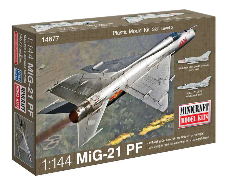 Available to Order – MIG 21 USSR with 2 Marking Options 1:144 (MIC 14677)