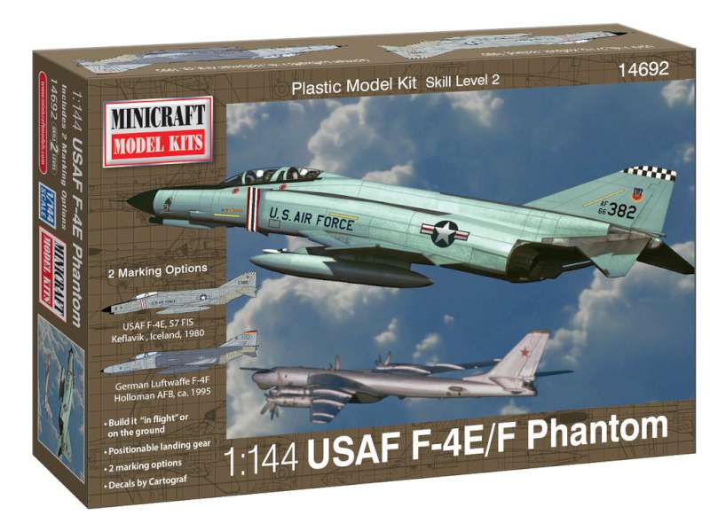 Available To Order – F-4E/F Phantom USAF/Luftwaffe with 2 Marking Options 1:144 (MIC 14692)