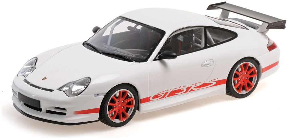 Available to Order – Porsche 911 Gt3 Rs - 2002 White W/Red Stripes 1:18 (MIN 155 062020)