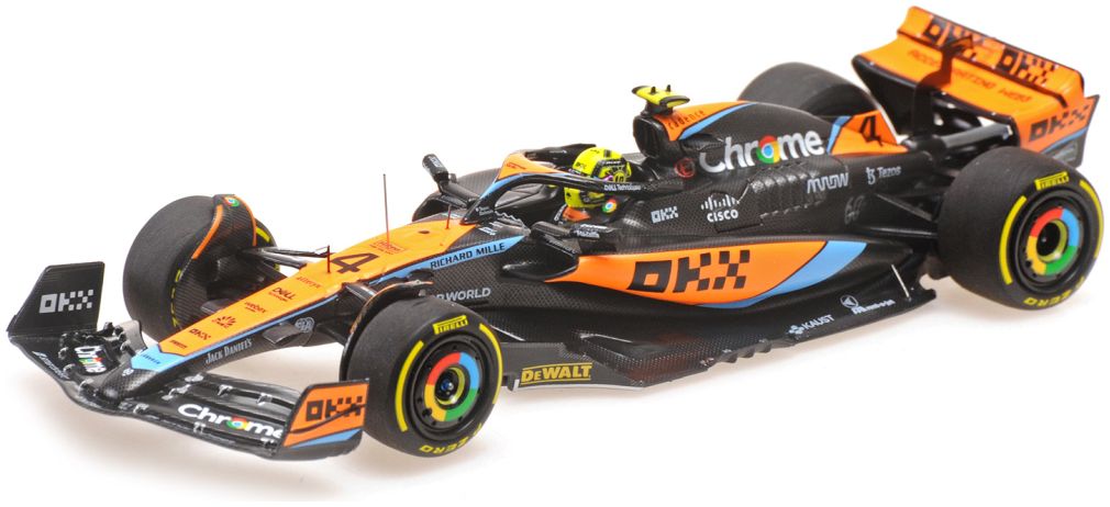 Mclaren F1 Team Mcl60 Lando Norris - 2nd Place Hungarian GP 2023 1:43 Minichamps Model