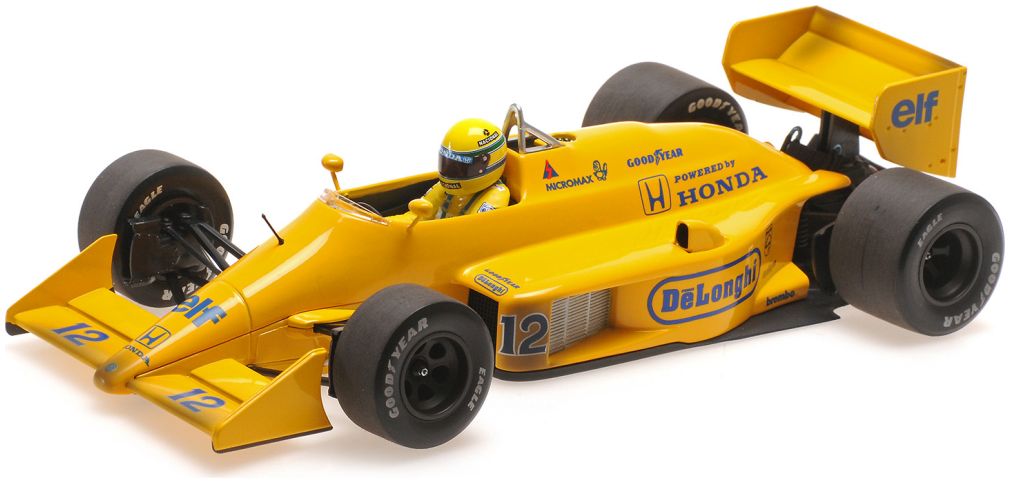 Available to Order – Lotus Honda 99T 1987, A. Senna, 1st Win Monaco, Dirty 1:18 Minichamps Model (MIN 540 873892)