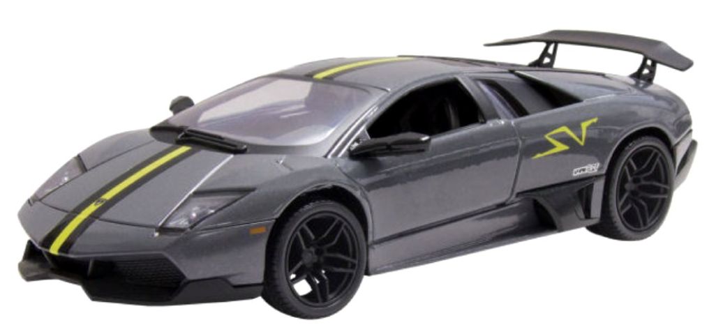Available to Order – Lamborghini Murcielago LP670-4 - Grey with Yellow racing stripe 1:24 (MMX 73350K)