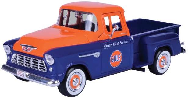 Chevy 1955 5100 Stepside Pickup With Gulf Livery 1:24 – diecast model