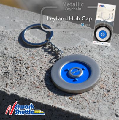 Available to Order – Leyland Hub Cap Blue Keyring (MOO 33302M)