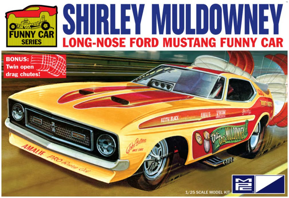 Available To Order – Shirley Muldowney Long Nose Ford Mustang FC 1:25 MPC Model (MPC 1001)