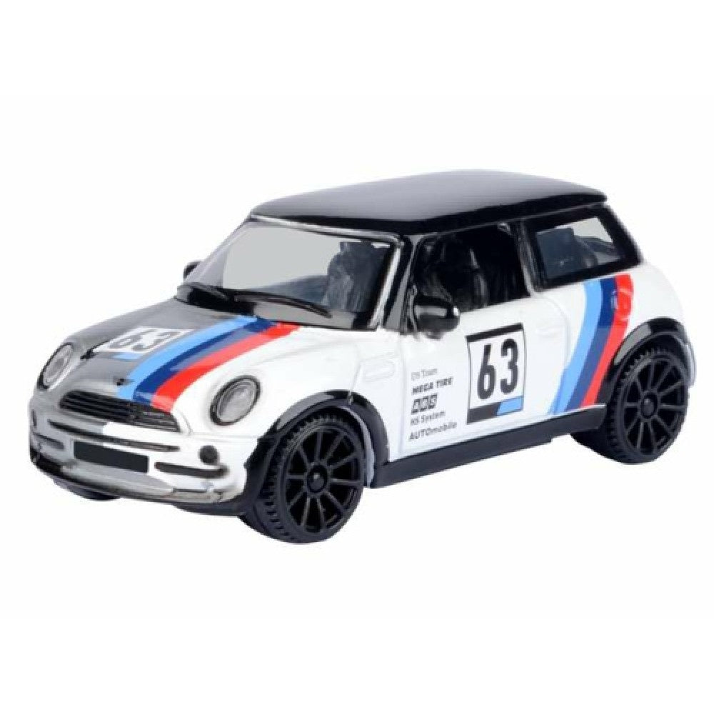 Available to Order – Mini Cooper No.63 Gt Racing White Black Blue Red 1:43 MotorMax Model (MTX79415)