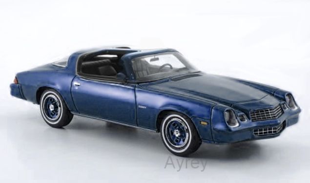 Available To Order – Chevrolet Camaro LT Metallic Blue/Black 1:43 Neo Scale Models (NEO 49571)