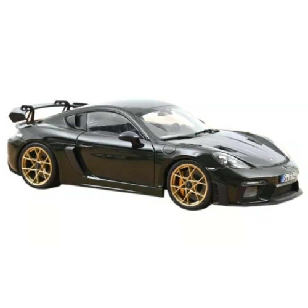 PRE ORDER STOCKS DUE SEPTEMBER / OCTOBER 2025 1/18 NOREV NV187250 2023 PORSCHE CAYMAN GT4 RS WITH WEISSACH PACK - BREWSTER GREEN