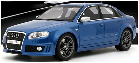 Available To Order – Audi RS 4 B7 Sedan Sprint Blue 2007 1:18 (OTT 1215)