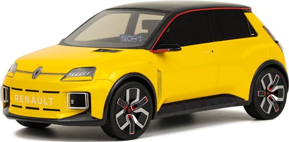 Available to Order – Renault 5 E-Tech Electric Prototype Yellow 2021 1:18 (OTT 406)
