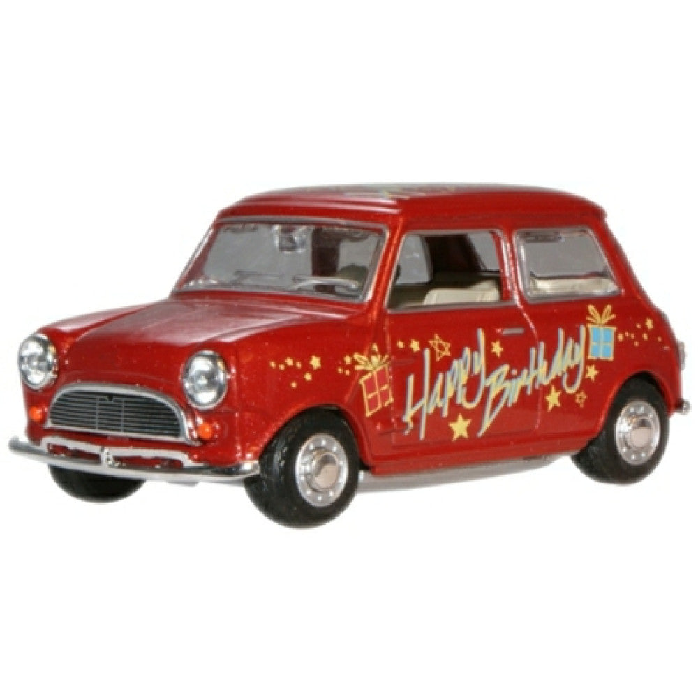 Available To Order – Ox43min017 - 1:43 Happy Birthday Mini Car Oxford Diecast Model (OX43MIN017)