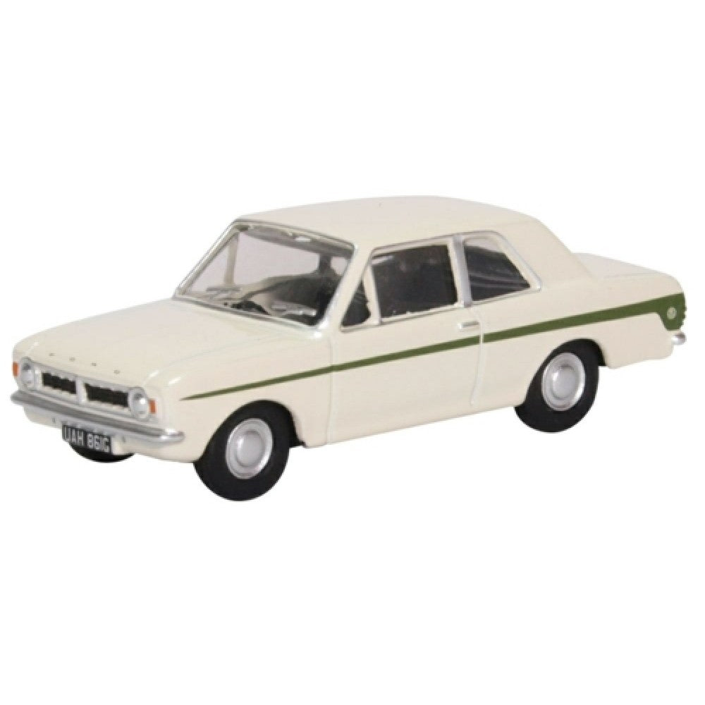 Available to Order – Ford Cortina MK2 Ermine White/sherwood Green 1:76 Oxford Diecast Model (OX76COR2008)