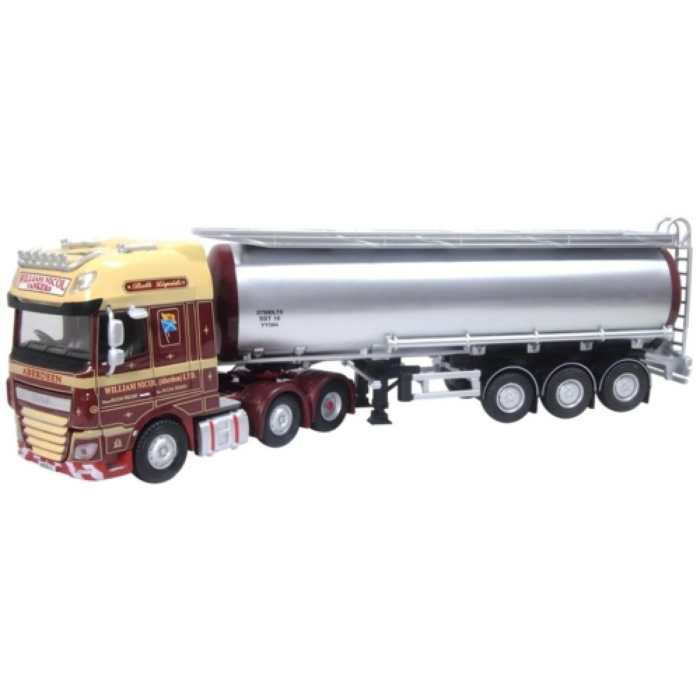 Available to Order – Daf Xf Euro 6 Cylindrical Tanker William Nicol 1:76 Oxford Diecast Model (OX76DXF006)