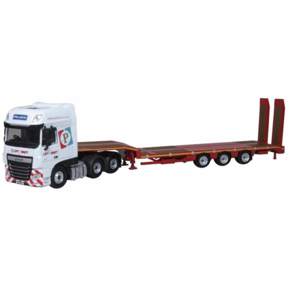 Available to Order – Pollock Lift and Shift Daf Xf Euro 6 Semi Low Loader 1:76 Oxford Diecast Model (OX76DXF007)