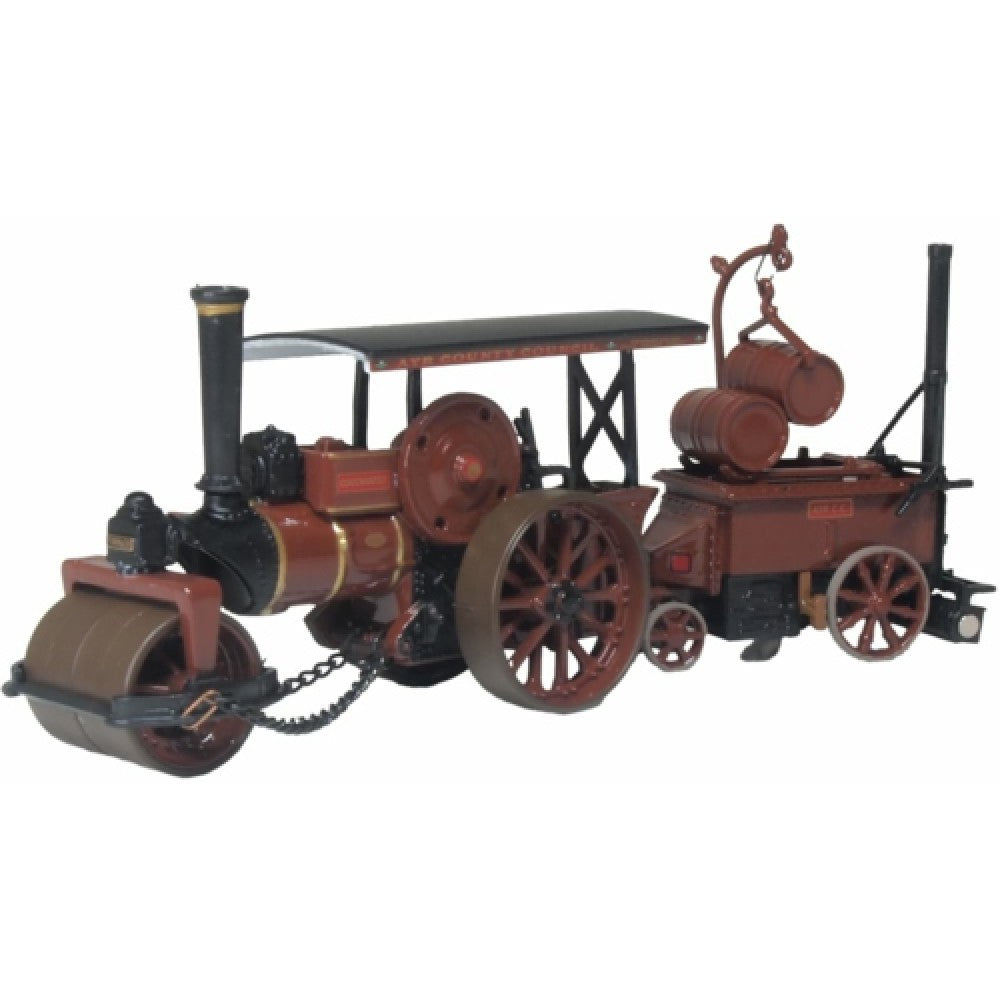 Available to Order – Fowler Steam Roller and Coleman Flapper Covenanter/Ayr County Council 1:76 Oxford Diecast Model (OX76FSR007)