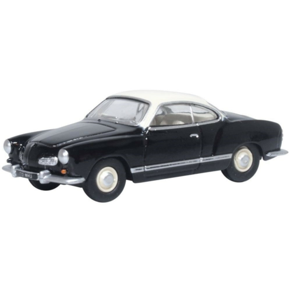 Available to Order – Black/lotus White VW Karmann Ghia 1:76 Oxford Diecast Model (OX76KG002)