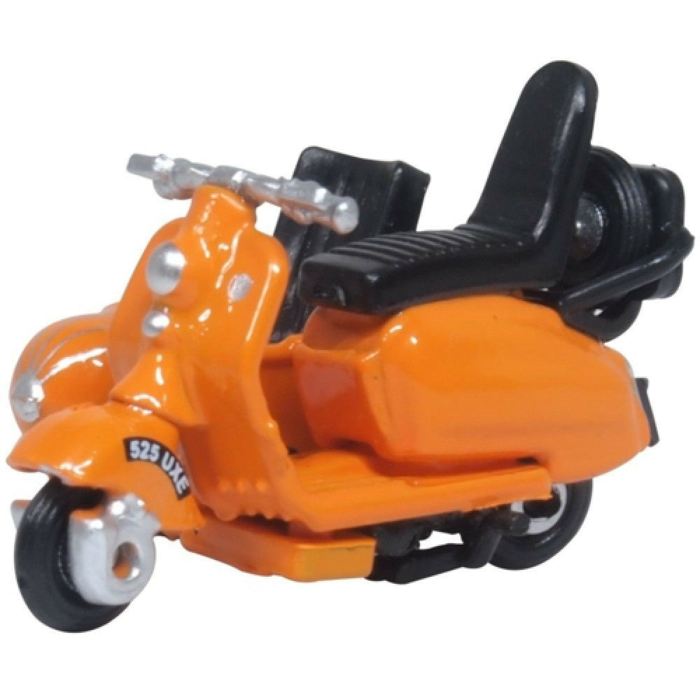 Available to Order – Scooter and Sidecar Orange 1:76 Oxford Diecast Model (OX76SC003)