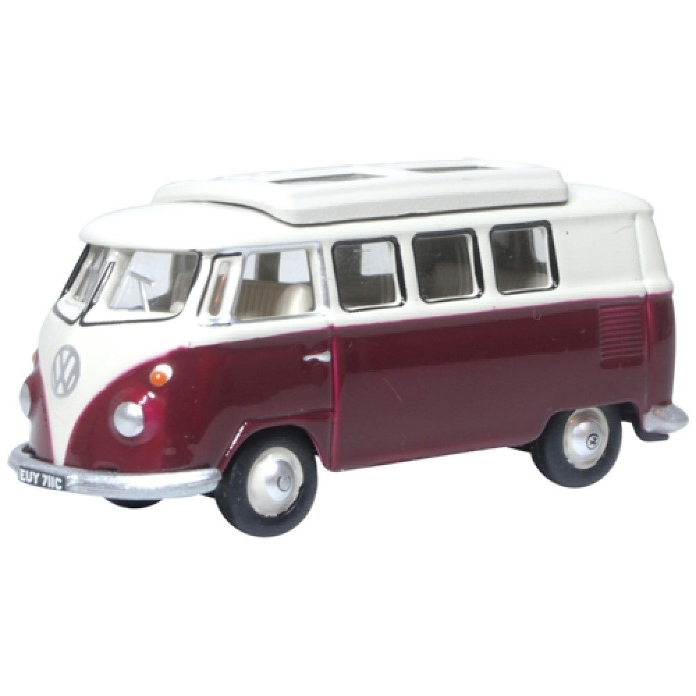 Available to Order – VW T1 Camper Titan Red/beige Grey 1:76 Oxford Diecast Model (OX76VWS010)