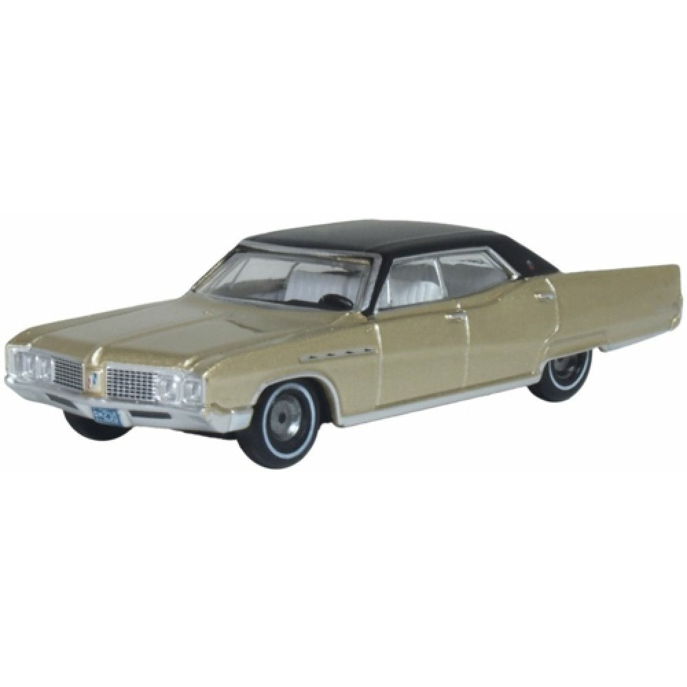 Available to Order – 1968 Buick Electra 225 Ivory Gold Mist/Black 1:87 Oxford Diecast Model (OX87BE68001)