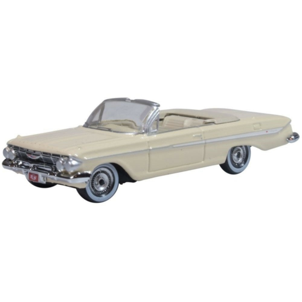 Available to Order – Almond Beige/white Chevrolet Impala 1961 1:87 Oxford Diecast Model (OX87CI61005)