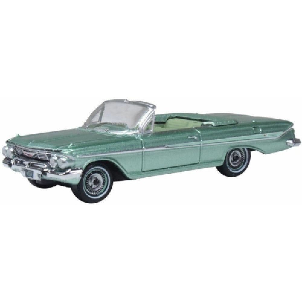 Available to Order – 1961 Chevrolet Impala Convertible Arbor Green 1:87 Oxford Diecast Model (OX87CI61007)