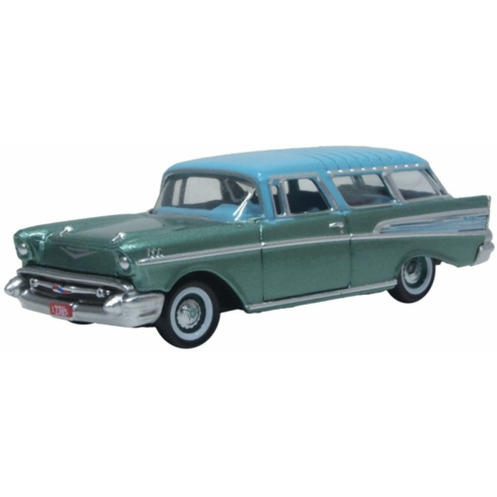 Ox87cn57009 - 1:87 1957 Chevrolet Nomad Larkspur Blue/harbor Blue Oxford Diecast Model