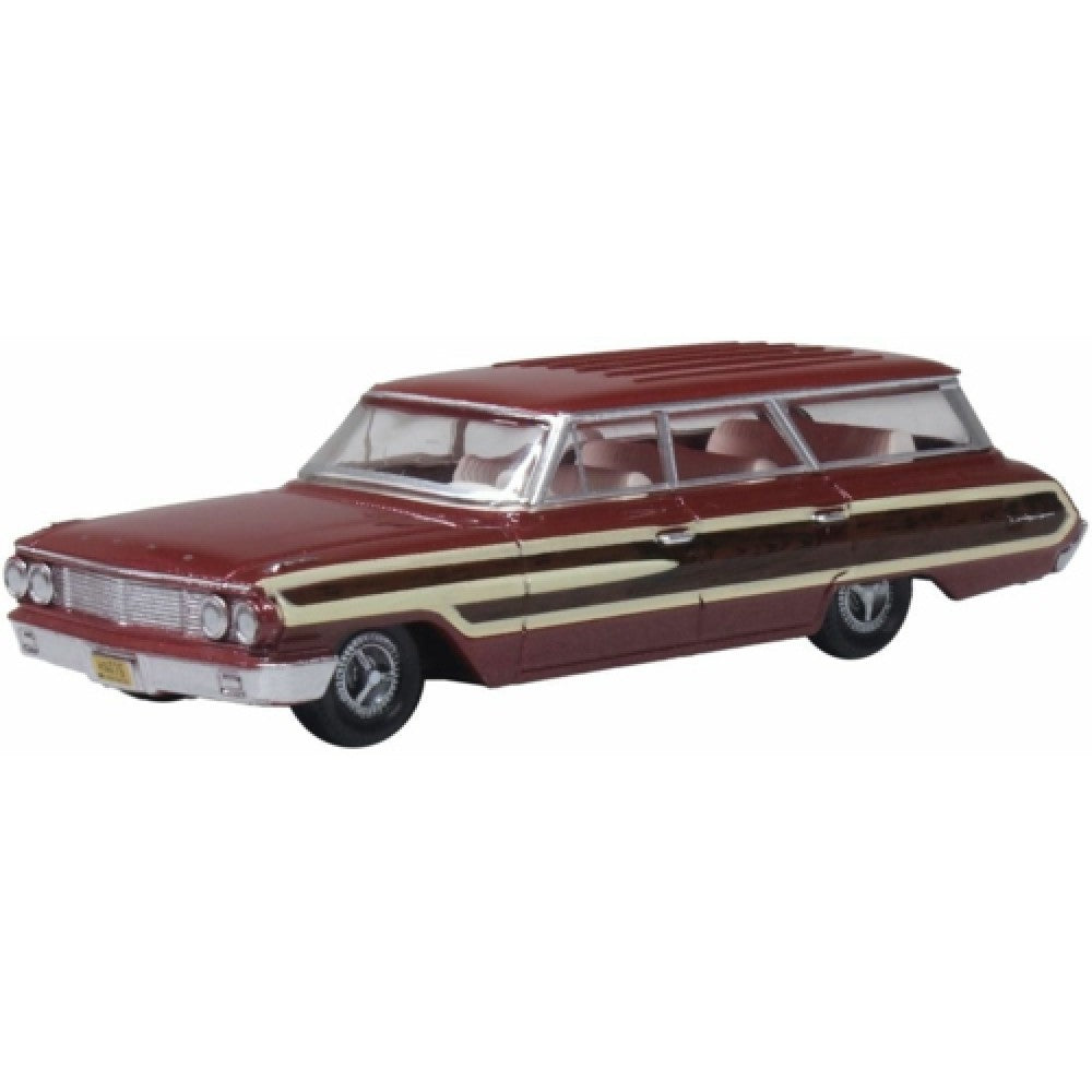 Available to Order – 1964 Ford Country Station Wagon Squire Vintage Burgundy 1:87 Oxford Diecast Model (OX87FC64003)