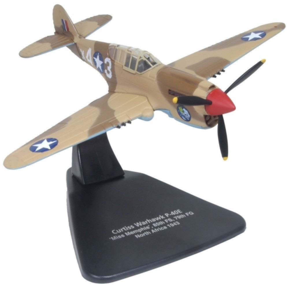 Available to Order – 1943 Curtiss P40-f Warhawk X43 - Miss Memphis - N.africa 1:72 Oxford Diecast Model (OXAC127)