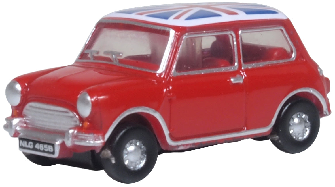 Available To Order – Mini Tartan Red/Union Jack 1:120 Oxford Diecast Model (OXF 120MN001)