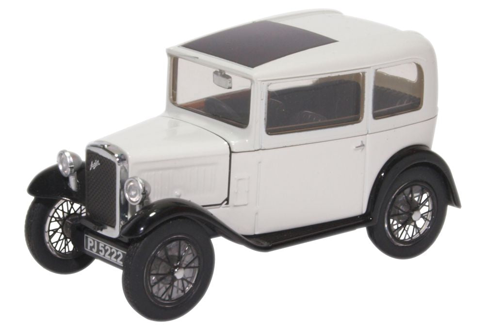Available To Order – Austin Seven RN Saloon Light Grey 1:43 Oxford Diecast Model (OXF 43ASS006)