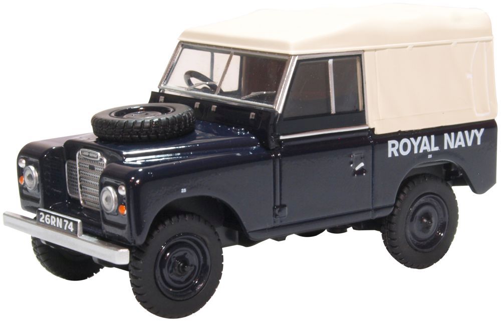 Available To Order – Land Rover SIII SWB Canvas Royal Navy 0216 1:43 Oxford Diecast Model (OXF 43LR3S004)