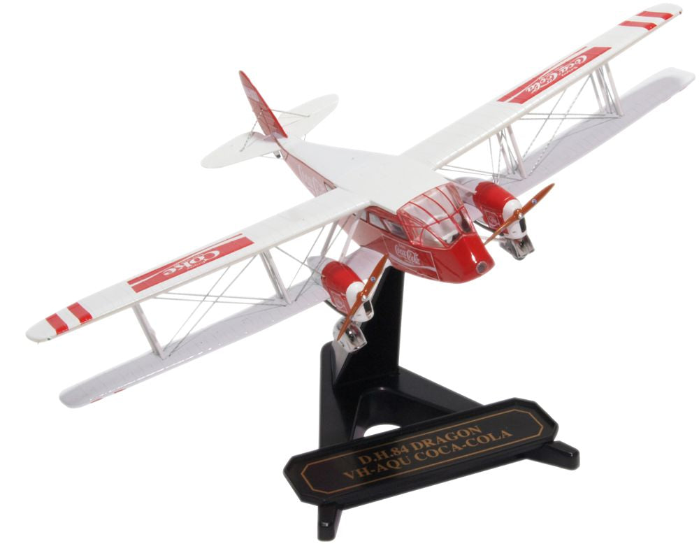 DH84 Dragon VH-AQU Coca Cola 1:72 Oxford Diecast Model